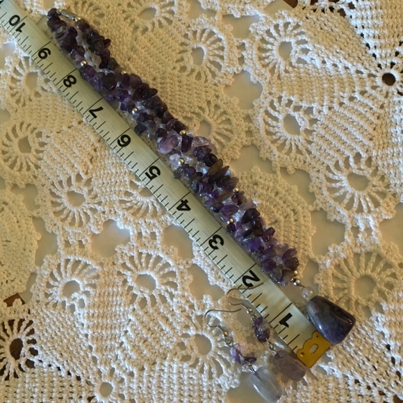 Amethyst February Birthstone Necklace & Earrings - Picture 6 of 6